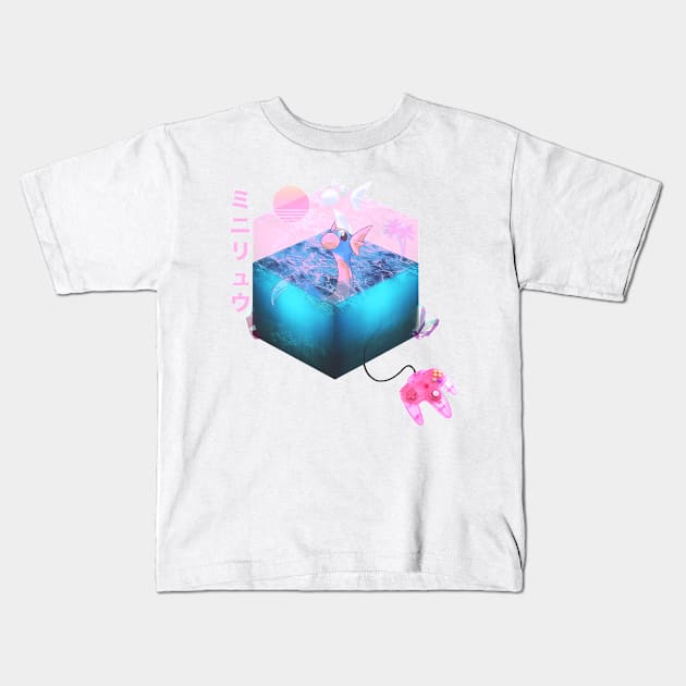 VaporCube 64 Kids T-Shirt by Silphwave Co